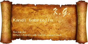 Kandl Gabriella névjegykártya